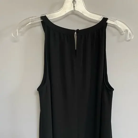 J. Jill Wearever Black Halter Shift Ruffle Dress - Midi‎ Length S - Picture 10 of 12